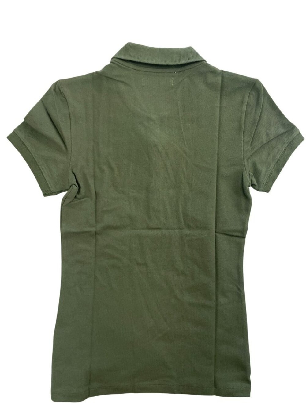 Aéropostale Olive Green Polo Shirt A87 Logo Short Sleeve Stretchy Wmn's Sz S NWT - Picture 2 of 5